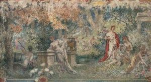 Projet De Decor Pour Lile Heureuse, Dans Un Cartouche En Trompe L'oeil by Henri Camille Danger