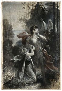 Scene Romanesque (shakespearienne ?) by Henri Camille Danger