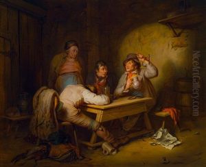 Die Dorfpolitiker by Josef Franz Danhauser