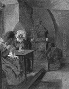 Nahstube by Josef Franz Danhauser