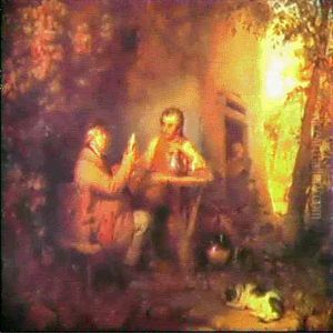 Die Weinkoster by Josef Franz Danhauser