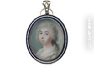 Portrait Miniature Of A Lady by Abraham Daniel