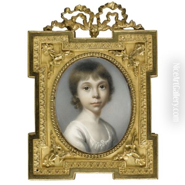 Portrait Of A Young Girl In A White Dress - view 1