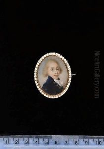 A Young Gentleman Wearing Blue Coat With Gold Buttons And Frilled White Chemise, His Hair Powdered by Abraham Daniel