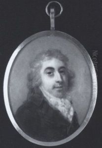 A Gentleman, Wearing Blue Coat, Yellow Waistcoat And Frilled White Cravat by Abraham Daniel