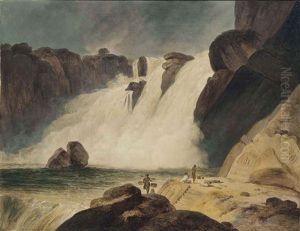 The Waterfall At Papanasam, Tinnevelly District (tamil Nadu) by Thomas Daniell