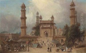 Mosque At Muttra In The Province Of Agra