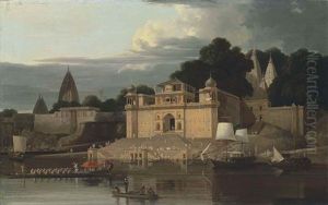 Shivala Ghaut And Cheyt Singh's House Near Benares
