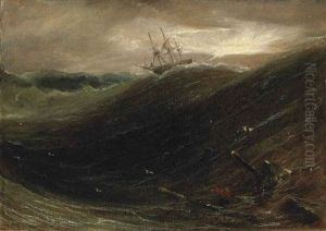 Sketch Of An Indiaman In A North Wester Off The Cape Of Good Hope by William Daniell RA