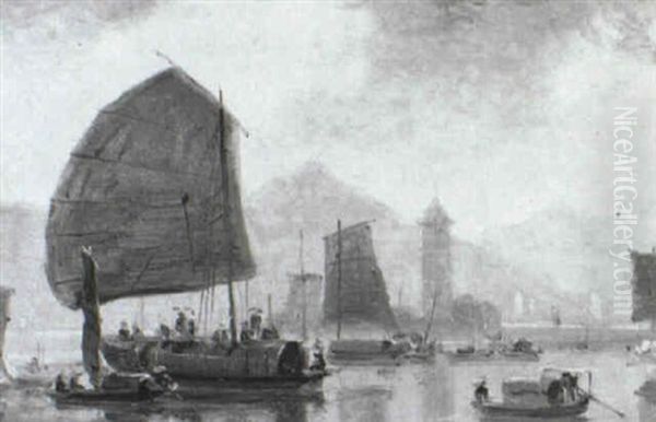Junks Off The Coast - view 1