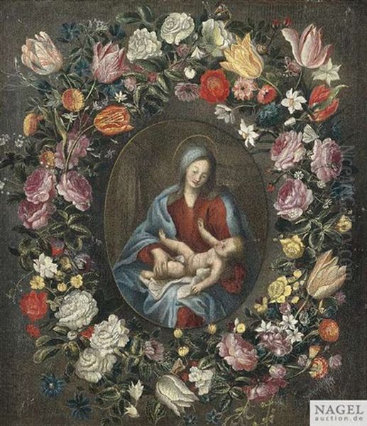 Die Madonna Mit Dem Christusknaben Im Blumenkranz - view 1