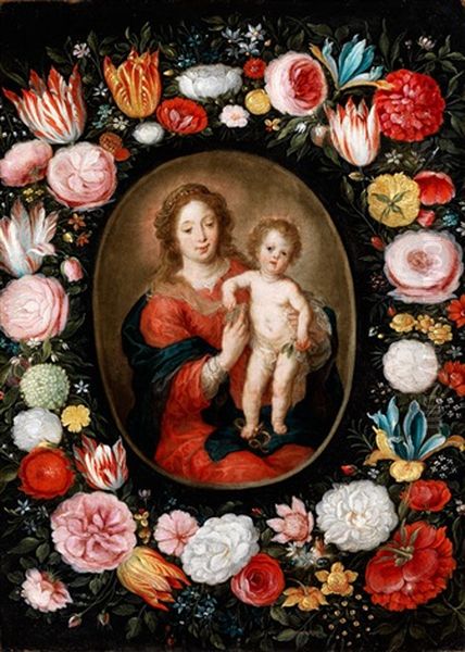 Madonna Mit Dem Kind Im Blumenkranz - view 1