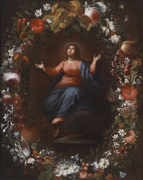 Himmelfahrt Mariens In Einem Blumenkranz - view 1
