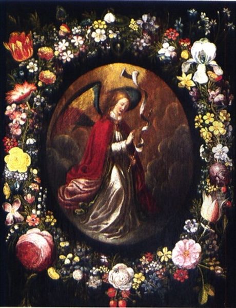 Orla De Flores Con Arcangel San Gabriel - view 1