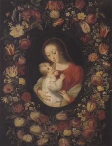 Maria Mit Dem Kind Im Blumenkranz by Andries Daniels or Danielsz