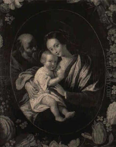 The Holy Family Surrounded By A Garland Of Flowers - view 1