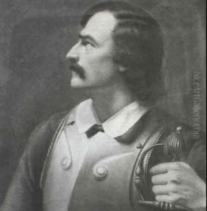 Portrait Of A Gentleman, Half Length, Wearing A Breastplate And Holding A Sword In His Left Hand