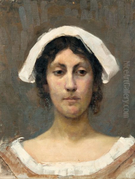 Girl In White Bonnet - view 1