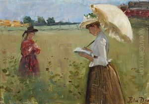 Girls In A Meadow by Elin Danielson-Gambogi