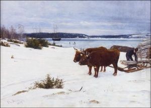 Talvimaisema Ahvenanmaalta by Elin Danielson-Gambogi
