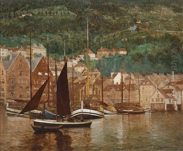 Deutsche Brucke, Bergen-norwegen - view 1