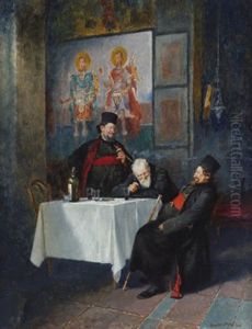 Serbische Erzpriester by Josef Danilowatz