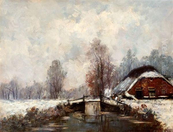 Boerderij In Sneeuwlandschap - view 1