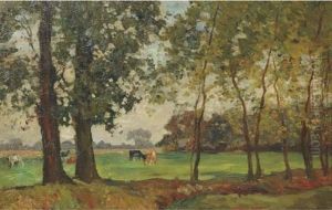 Cows Grazing In A Meadow