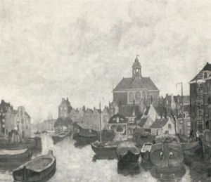 Amsterdam Harbor Scene by Charles Dankmeijer