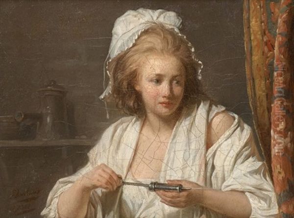 Jeune Femme Tenant Une Seringue - view 1