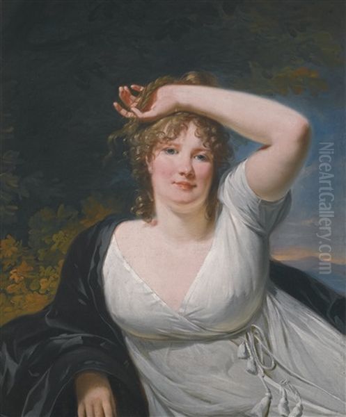 Portrait Of A Young Lady In A White Dress - view 1