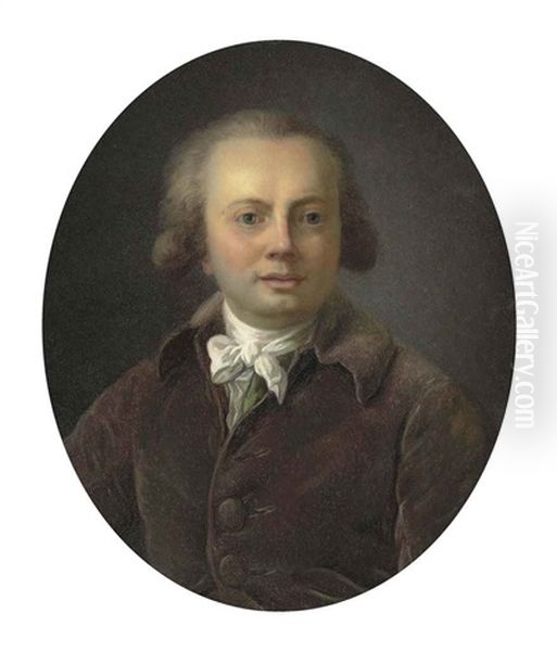 Portrait Of A Gentleman In A Brown Coat With A White Stoc - view 1