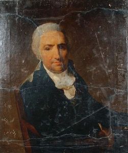 Portrait Of A Gentleman In A Black Coat With A White Cravat