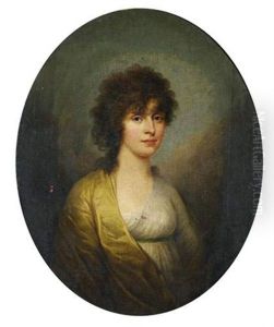 Portrait De Femme A La Robe Blanche