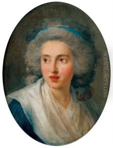 Jeune Femme Au Ruban Bleu