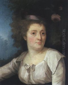 Portrait De Femme A La Robe Blanche by Henri-Pierre Danloux