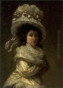 Portrait De Jeune Femme En Blanc by Henri-Pierre Danloux