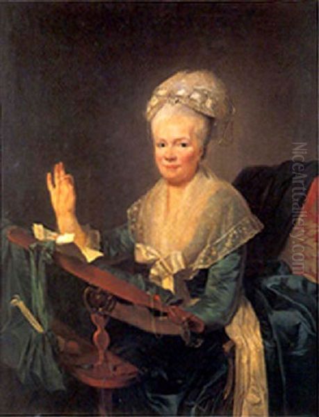 Portrait De La Baronne D'eligny Nee De Pange - view 1