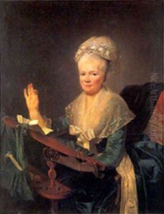 Portrait De La Baronne D'eligny Nee De Pange by Henri-Pierre Danloux