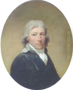 Portrait Of Abbe Maccarthy In A Dark Blue Jacket