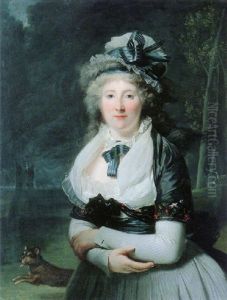 Portrait Of Etiennette Roussee by Henri-Pierre Danloux