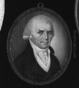 A Gentleman, Wearing A Powdered Wig And Blue Coat by Henri-Pierre Danloux