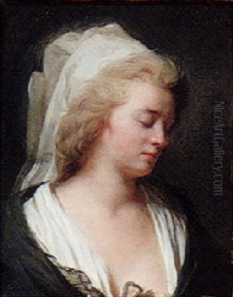 Portrait Of A Lady, Head And Shoulders, Sleeping - view 1