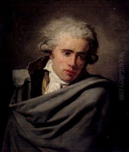Portrait Of A Gentleman, Wearing A Grey Mantle, Half Length by Henri-Pierre Danloux