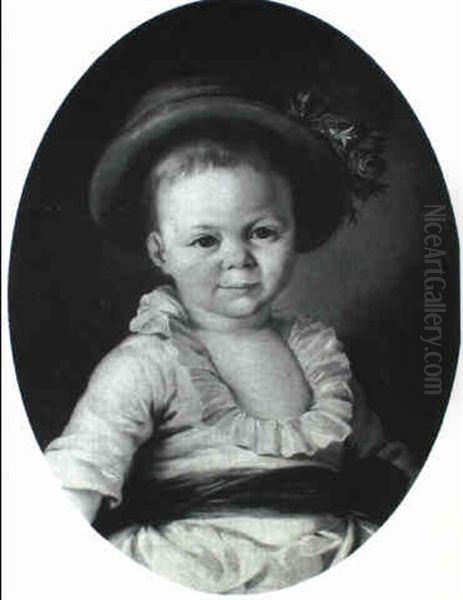 Portrait Of A Young Boy In A Pink Gown, Half Length - view 1