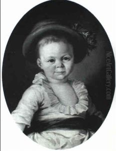Portrait Of A Young Boy In A Pink Gown, Half Length