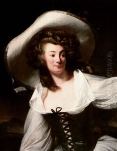 Portrait Of Madame Danloux Wife Of The Artist Nee Marie-pierrette-antoinette De Saint Redan by Henri-Pierre Danloux
