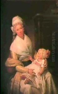 Portrait De Constantia Foster Tenant Son Neveu Sur Ses      Genoux