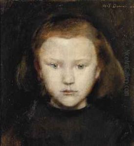 Portrait Of A Young Girl by William Turner Dannat
