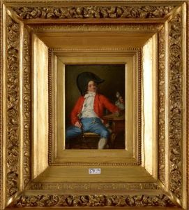 Gentilhomme A L"auberge by Leon Marie Constant Dansaert